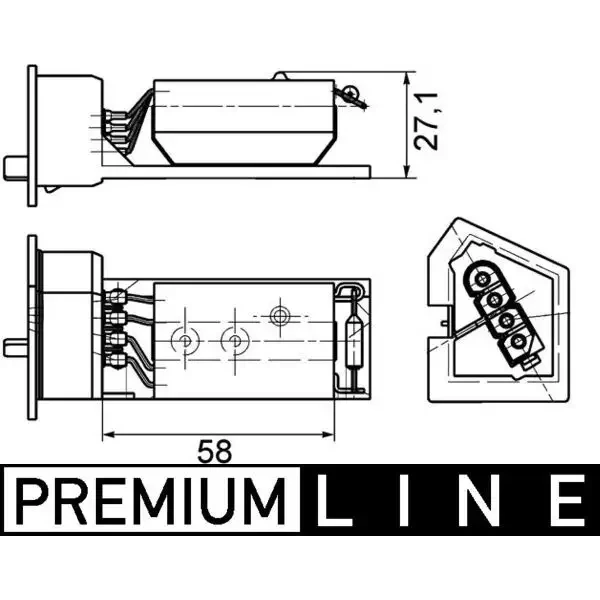 Mahle Kalorifer Rezistansı – ABR11000P / OEM 64118391749