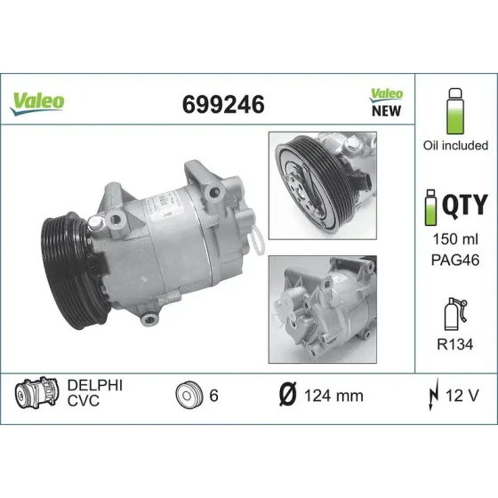 Valeo Klima Kompresörü – 699246 ürün görseli