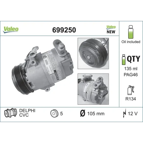 Valeo Klima Kompresörü – 699250 ürün görseli