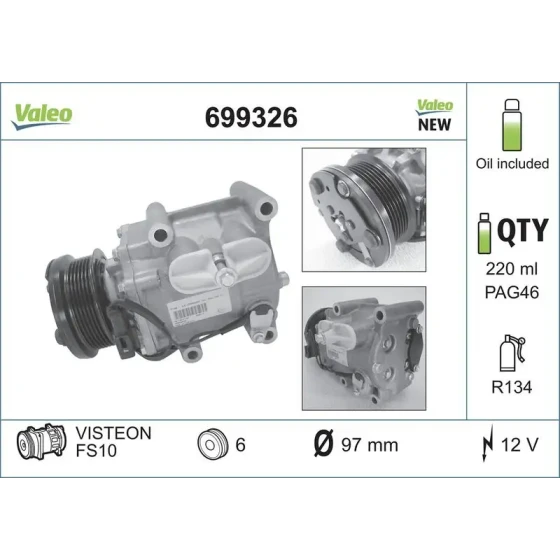 Valeo Klima Kompresörü – 699326 ürün görseli