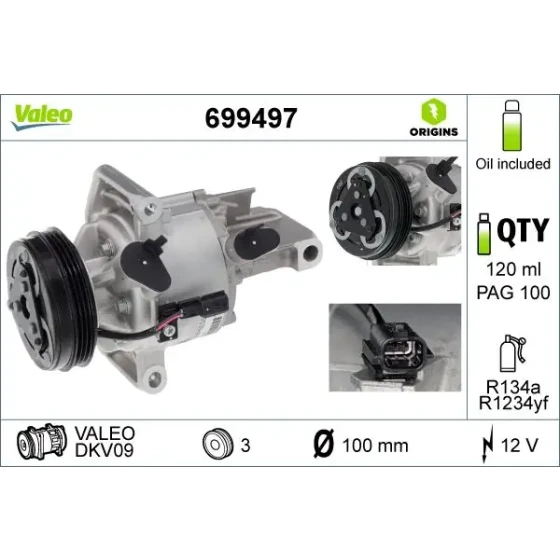 Valeo Klima Kompresörü – 699497 / OEM 926000287R ürün görseli
