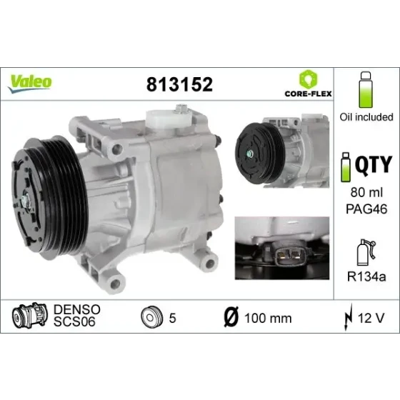 Valeo Klima Kompresörü – 813152 / OEM 52060460 ürün görseli