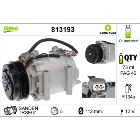 Valeo Klima Kompresörü – 813193 / OEM 38810RMEA02 ürün görseli