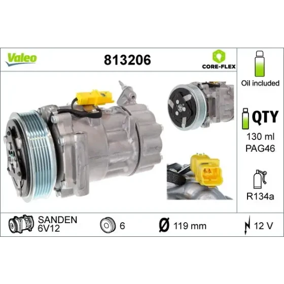 Valeo Klima Kompresörü – 813206 ürün görseli