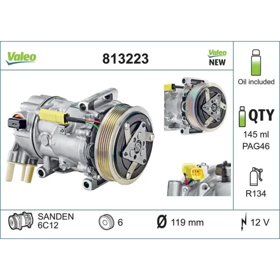 Valeo Klima Kompresörü – 813223 ürün görseli