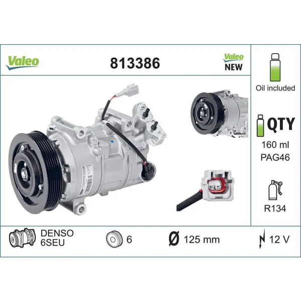 Valeo Klima Kompresörü – 813386 / OEM 8200939386