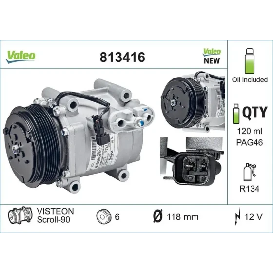 Valeo Klima Kompresörü – 813416 ürün görseli