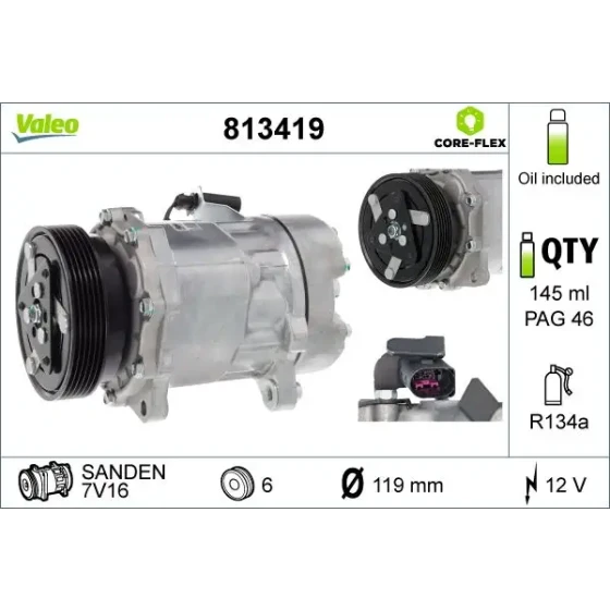 Valeo Klima Kompresörü – 813419 ürün görseli