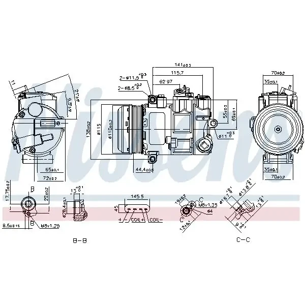 Nissens Klima Kompresörü – 890696 / OEM A0032302911