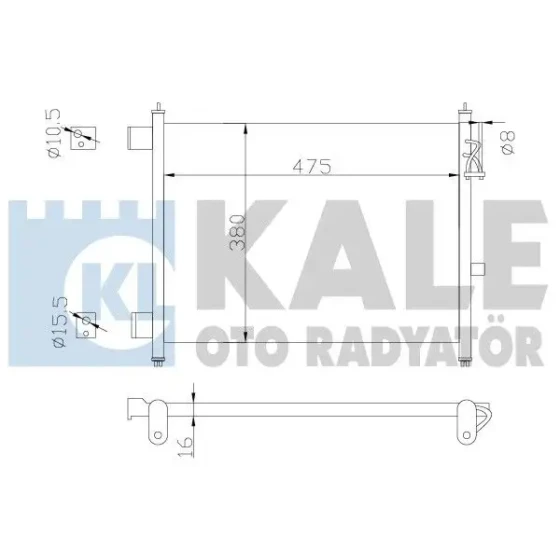 KALE Klima Radyatörü – 342435 / OEM 921101HC0A ürün görseli