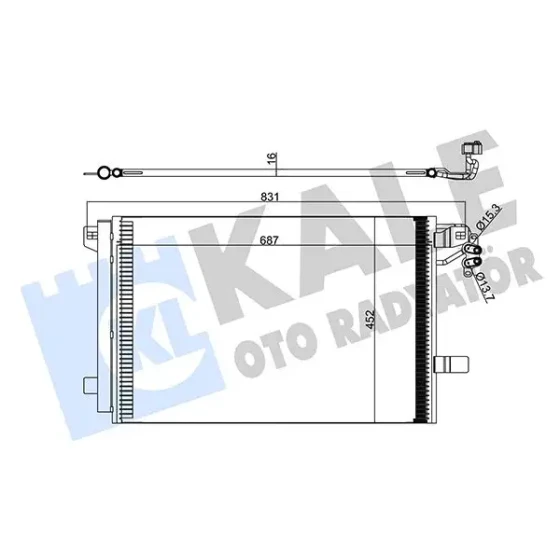 KALE Klima Radyatörü – 342480 / OEM 7E0820411C ürün görseli