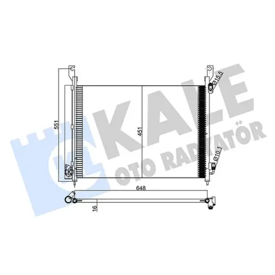 KALE Klima Radyatörü – 342575 / OEM 92100JY00A ürün görseli