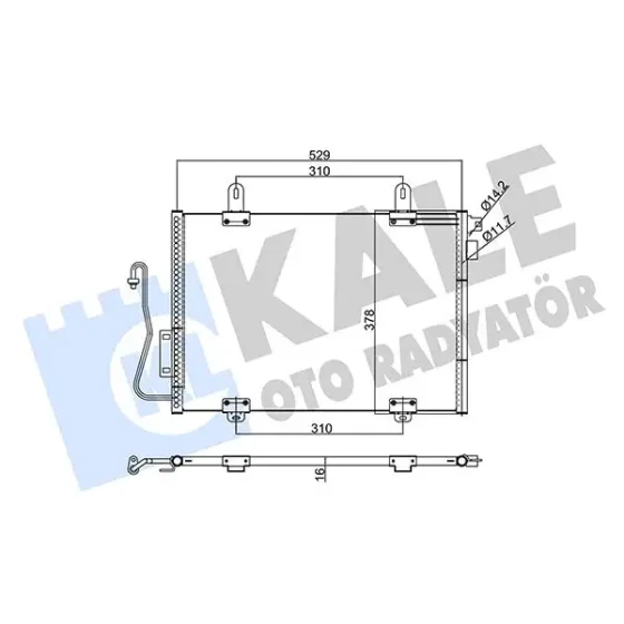 KALE Klima Radyatörü – 342810 / OEM 7700414103 ürün görseli