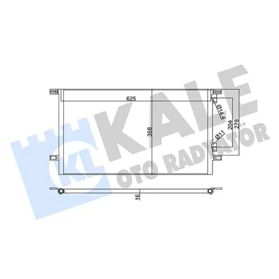 KALE Klima Radyatörü – 342825 / OEM 7701045346 ürün görseli