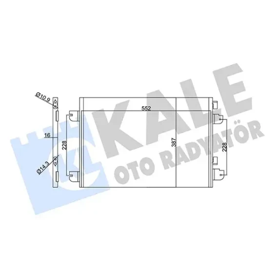 KALE Klima Radyatörü – 342830 / OEM 8200191738 ürün görseli