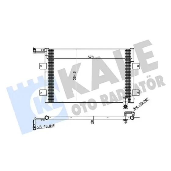 KALE Klima Radyatörü – 342945 / OEM 1H1820413 ürün görseli