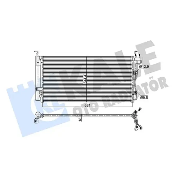KALE Klima Radyatörü – 343005 / OEM 9760638004 ürün görseli