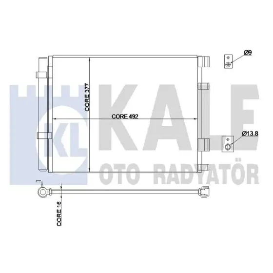 KALE Klima Radyatörü – 343015 / OEM 976061R300 ürün görseli