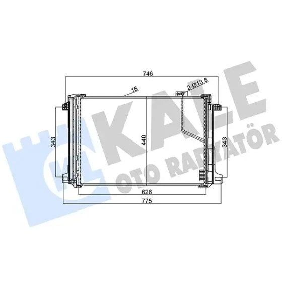KALE Klima Radyatörü – 343030 / OEM A2045000654 ürün görseli