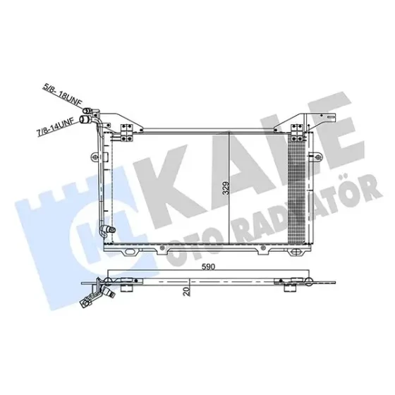 KALE Klima Radyatörü – 343045 / OEM A2108300470 ürün görseli