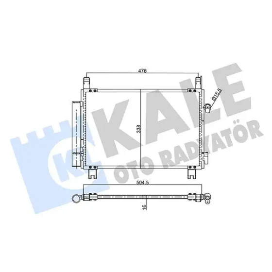 KALE Klima Radyatörü – 343105 / OEM 884600D210 ürün görseli