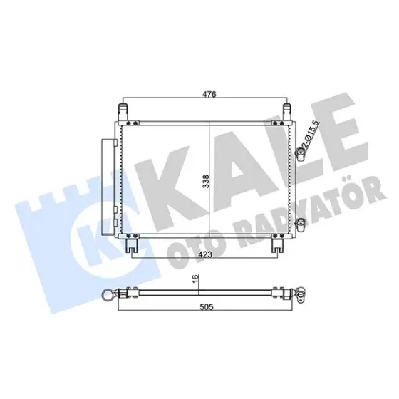 KALE Klima Radyatörü – 343110 / OEM 884600D050 ürün görseli
