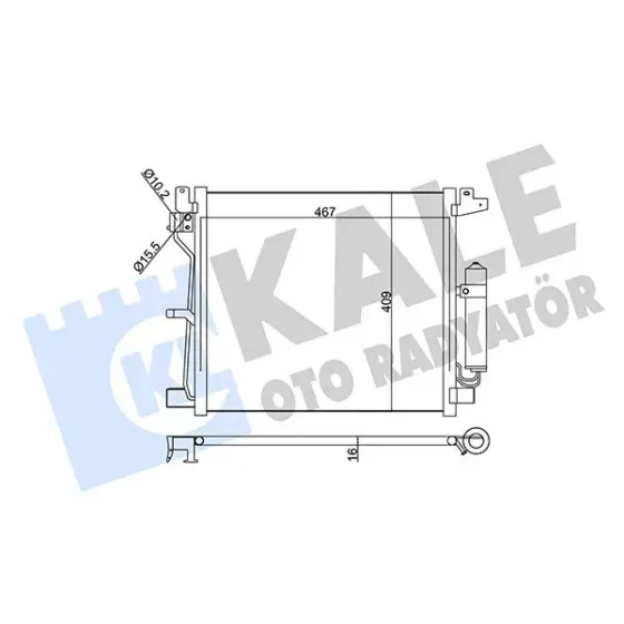 KALE Klima Radyatörü – 343160 / OEM 92100BA62A ürün görseli