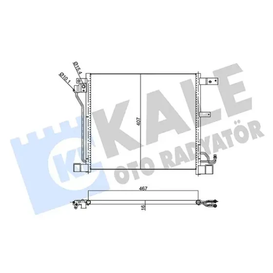 KALE Klima Radyatörü – 343165 / OEM 921103DD0A ürün görseli