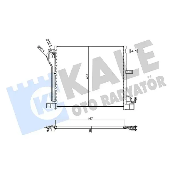 KALE Klima Radyatörü – 343165 / OEM 921103DD0A