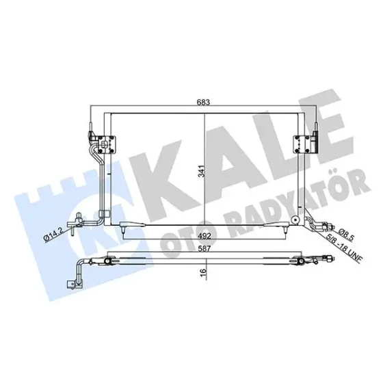 KALE Klima Radyatörü – 345210 / OEM 6455R0 ürün görseli