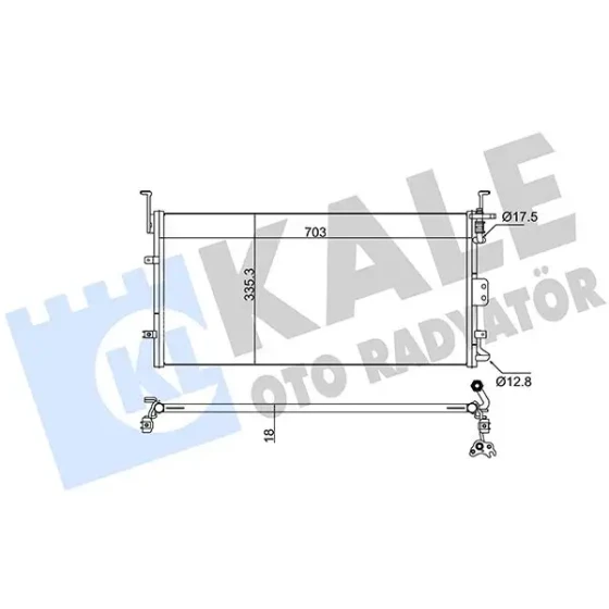 KALE Klima Radyatörü – 345230 / OEM 9760638002 ürün görseli