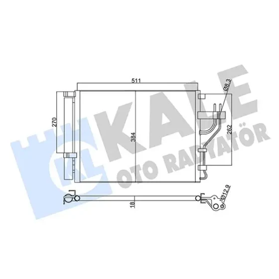 KALE Klima Radyatörü – 345425 / OEM 976062Y001 ürün görseli