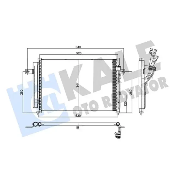 KALE Klima Radyatörü – 345430 / OEM 976061C200 ürün görseli
