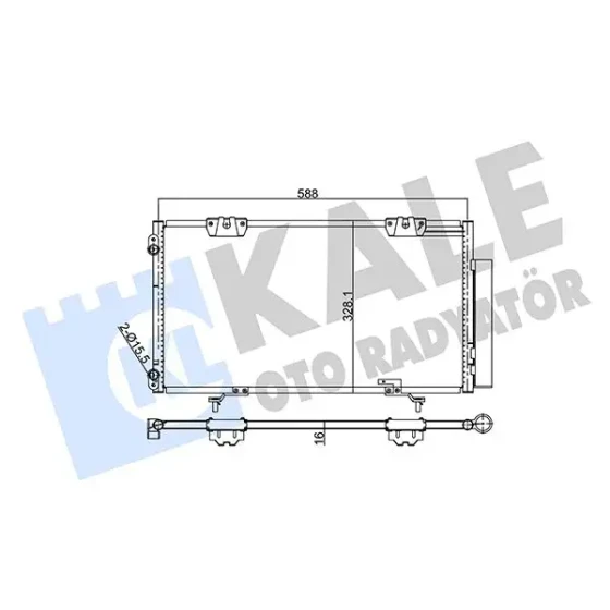 KALE Klima Radyatörü – 345580 / OEM 8845005070 ürün görseli
