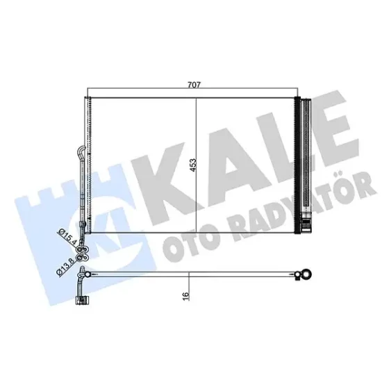 KALE Klima Radyatörü – 345605 / OEM 7P0820411B ürün görseli