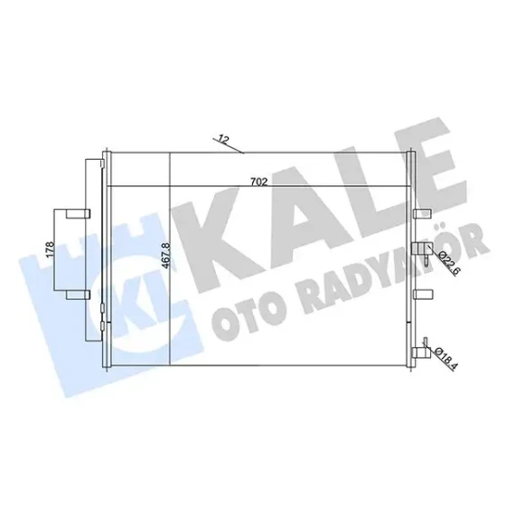 KALE Klima Radyatörü – 345695 / OEM BK2119710AB ürün görseli