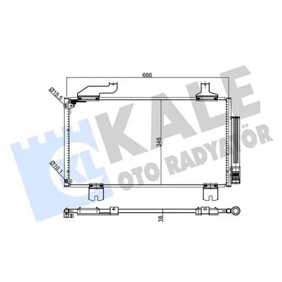 KALE Klima Radyatörü – 345715 / OEM 80100TL2A01 ürün görseli