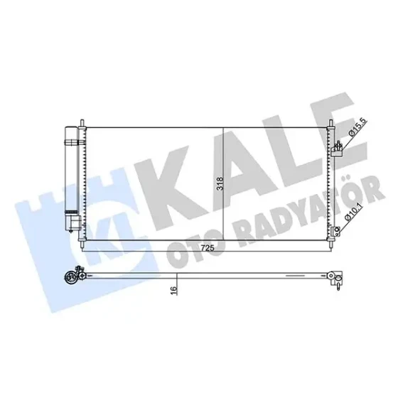 KALE Klima Radyatörü – 345725 / OEM 80110TF0G02 ürün görseli