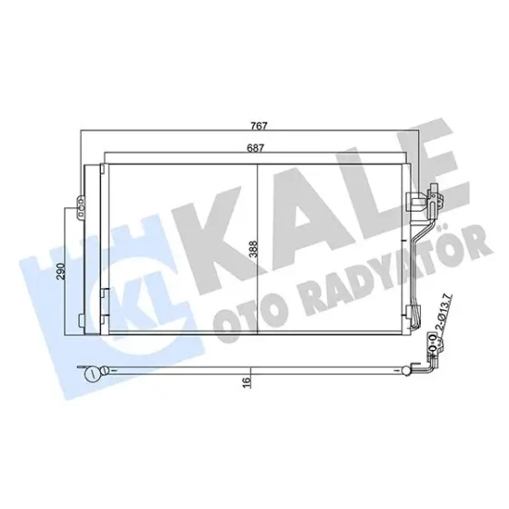 KALE Klima Radyatörü – 345760 / OEM A6398350470 ürün görseli