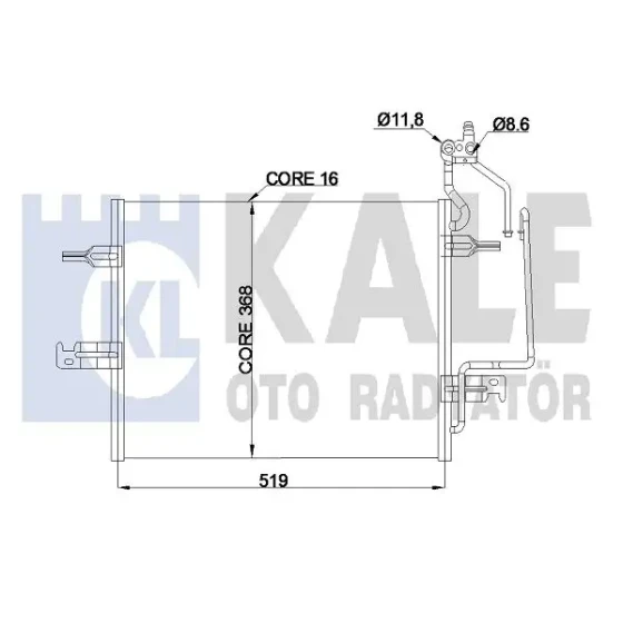 KALE Klima Radyatörü – 345805 / OEM 1850086 ürün görseli