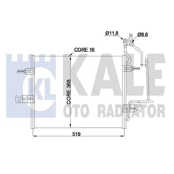 KALE Klima Radyatörü – 345805 / OEM 1850086