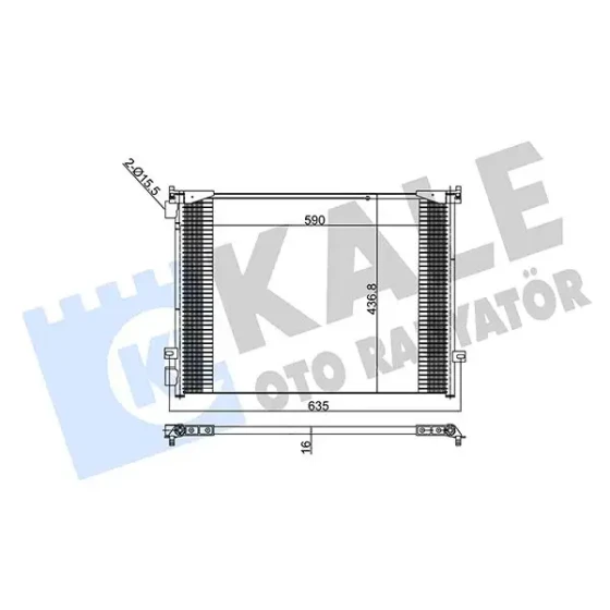 KALE Klima Radyatörü – 345815 / OEM 8200465490 ürün görseli