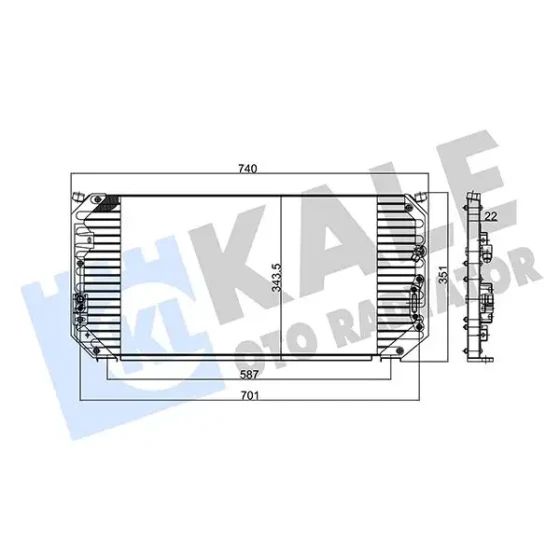 KALE Klima Radyatörü – 345820 / OEM 94855107 ürün görseli