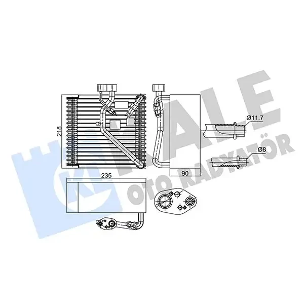 KALE Klima Radyatörü – 350025 / OEM 9760922000