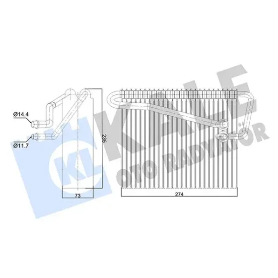 KALE Klima Radyatörü – 350050 / OEM 9118965 ürün görseli