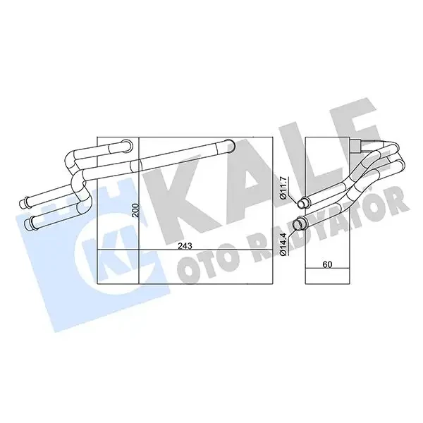 KALE Klima Radyatörü – 350060 / OEM 7701207076