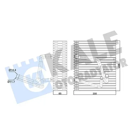 KALE Klima Radyatörü – 350070 / OEM 7701208271 ürün görseli