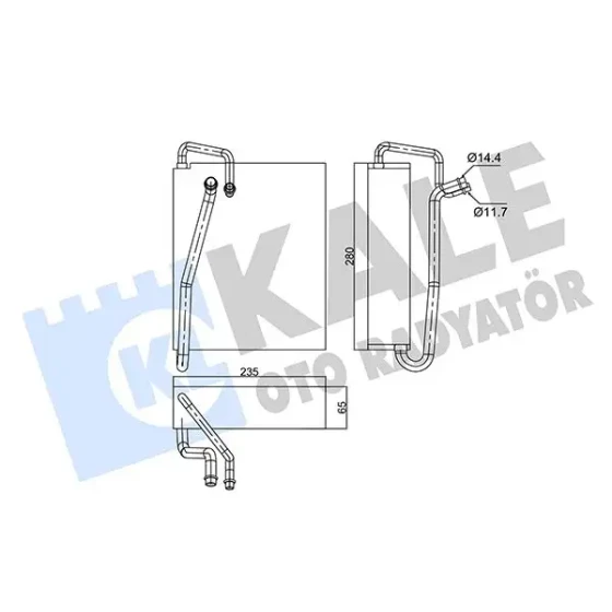 KALE Klima Radyatörü – 350120 / OEM 1618185 ürün görseli