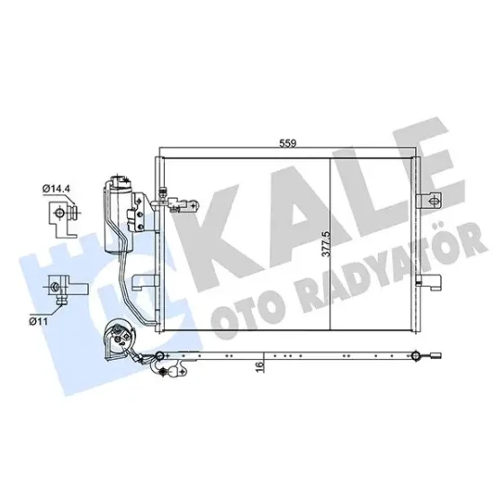 KALE Klima Radyatörü – 353050 / OEM A1685001154 ürün görseli
