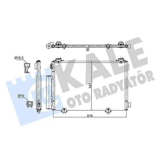 KALE Klima Radyatörü – 353055 / OEM 8846052010 ürün görseli